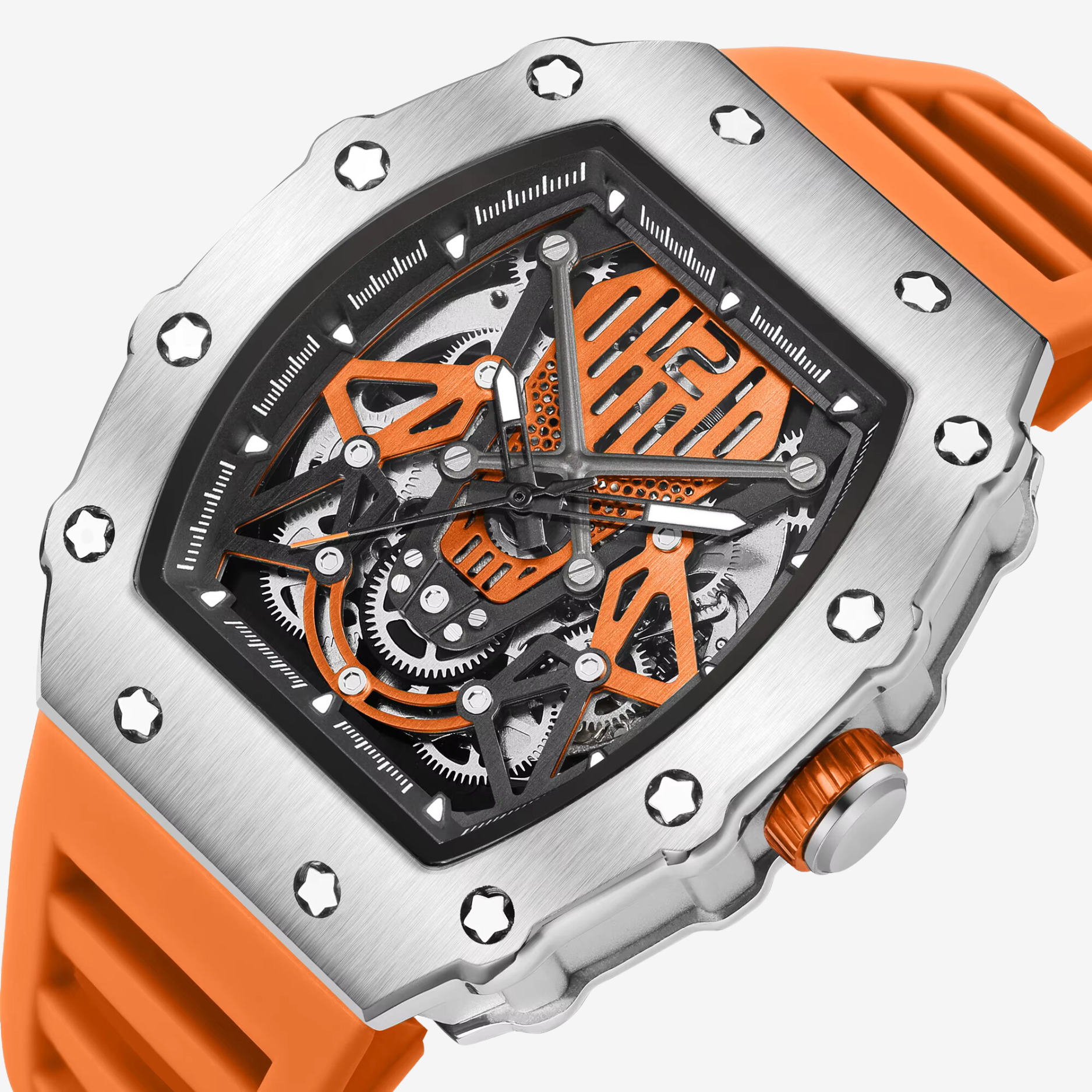 ChronoSport Weiß – Automatische Skeleton-Sportuhr