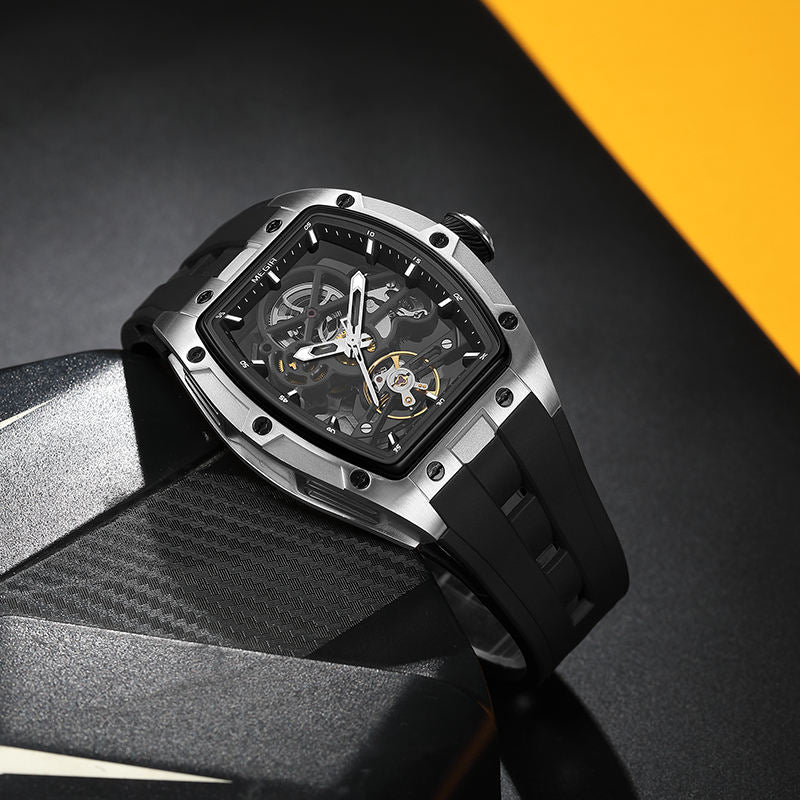 ChronoSport Schwarz – Automatische Skeleton-Sportuhr